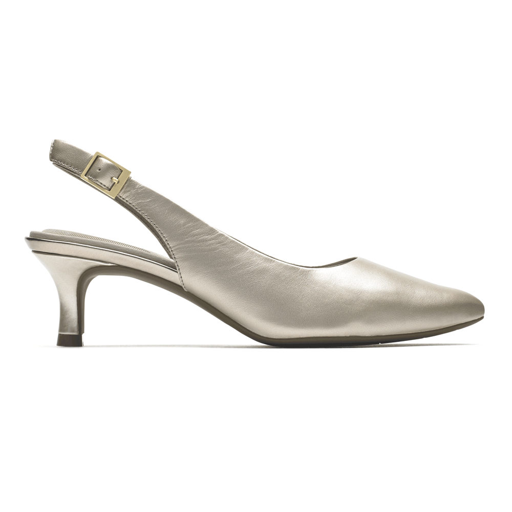 Rockport Womens Total Motion Kaiya Slingback - Pumps Silver - YAN158439